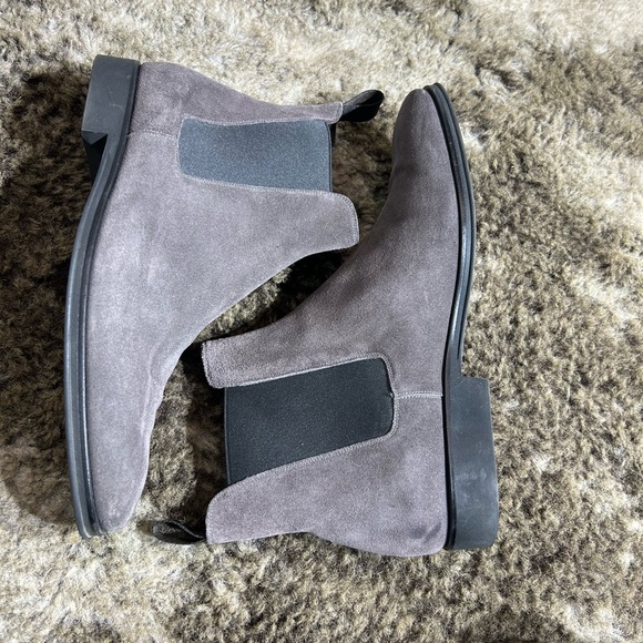 Gray Suede Men's Chelsea Boots - Monte Russo Made in Italy sz 10.5 M - Picture 2 of 14